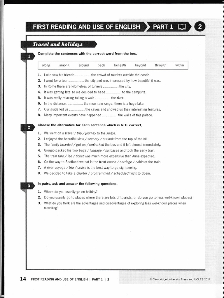B2 BOO - Reading & Use of English - Parts 1 To 7.2 | PDF | Adverb ...