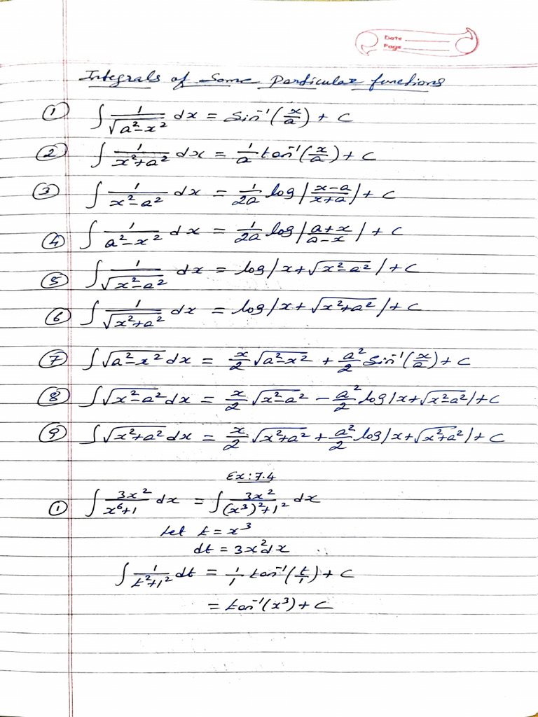 CH 7 - Integrals - Part 2 | PDF