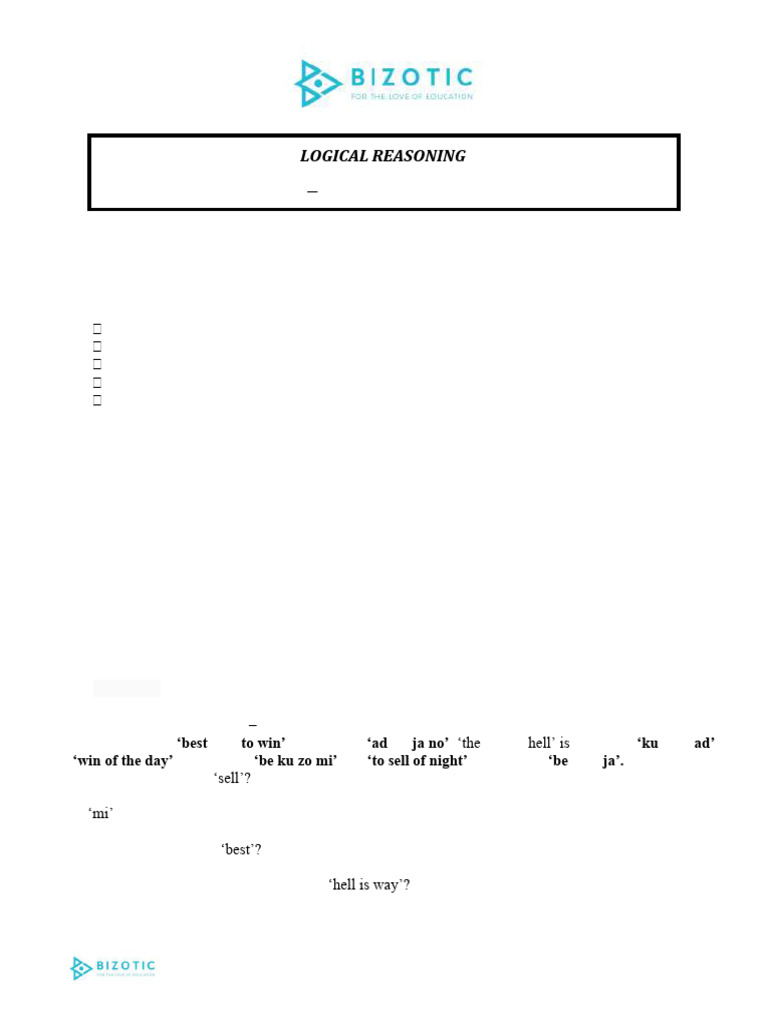 Module 4 - Coding and Decoding Student Handout | PDF | Chess Openings ...
