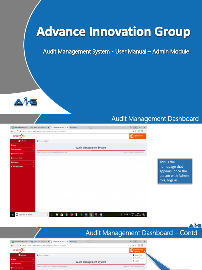 Audit Management System - User Manual | PDF | User (Computing) | Audit