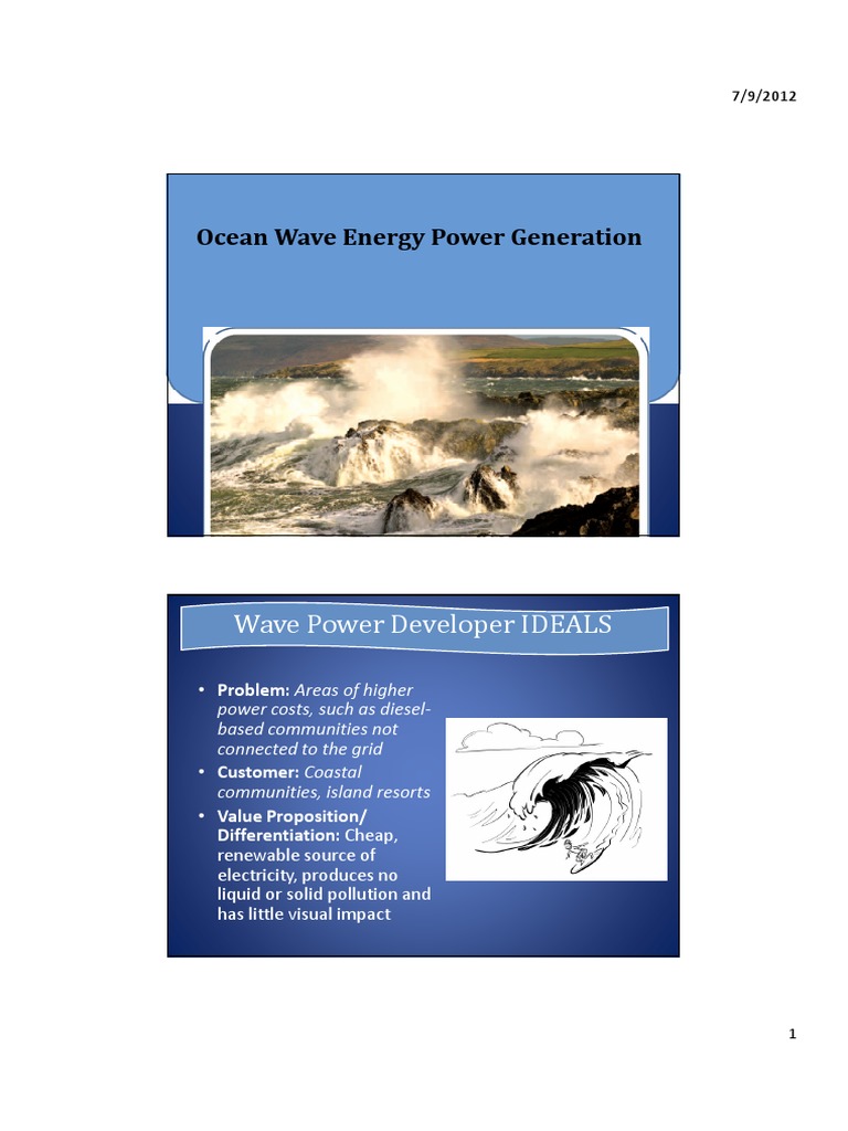 Wave Power v2 | PDF | Renewable Energy | Power (Physics)