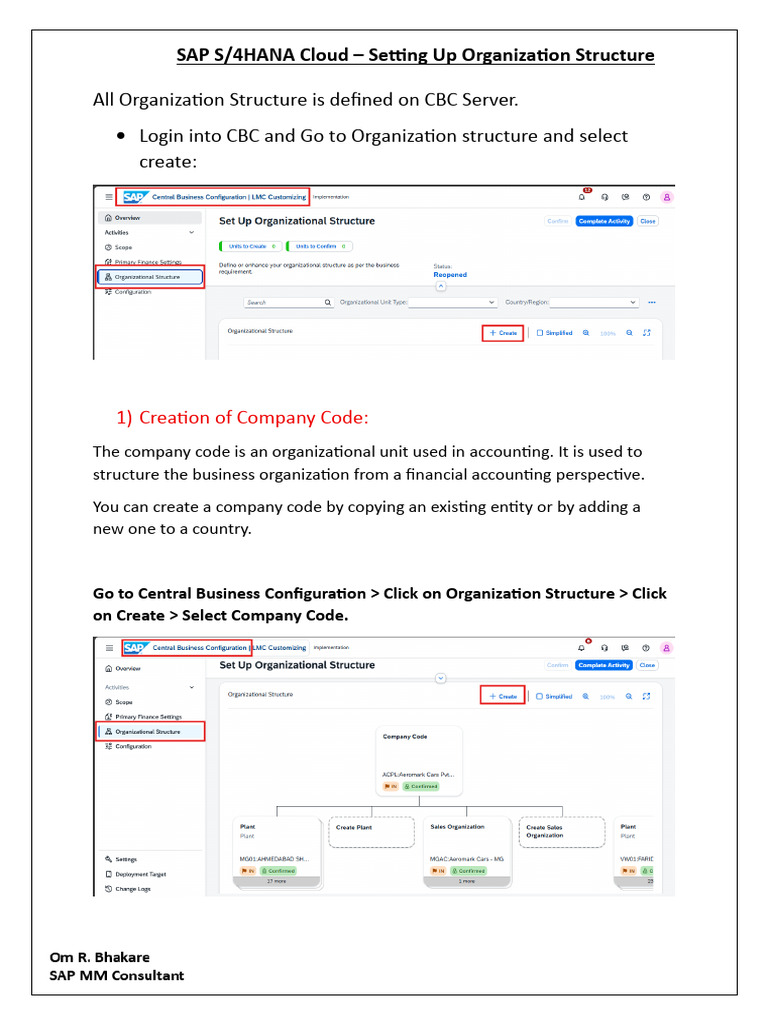 Step by Step Configuration of Org | PDF | Business
