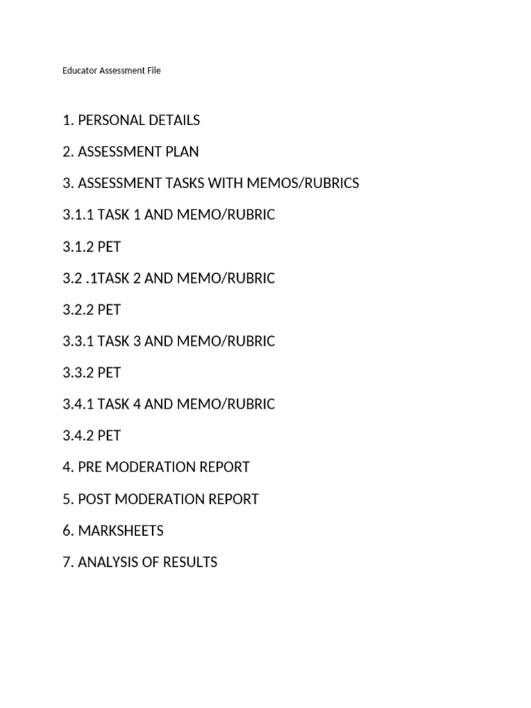 Educator Assessment File | PDF