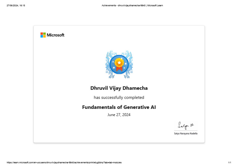 Badge - Fundamentals of Generative AI | PDF