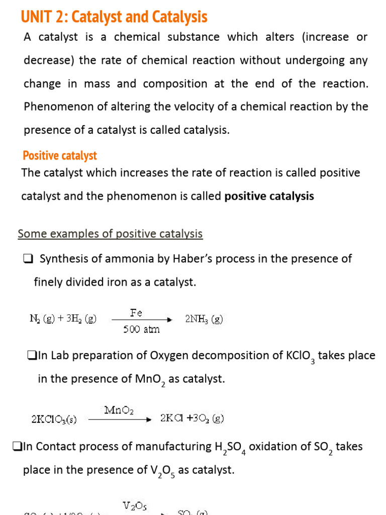 2L1 Catalyst and Catalysis | PDF | Catalysis | Chemical Reactions