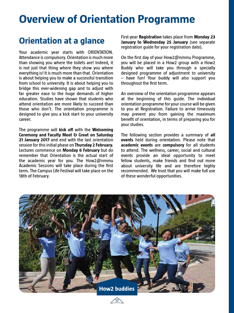 Overview of The Orientation Programme | PDF