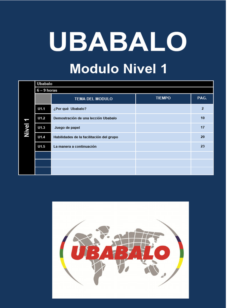 Ubabalolevel1training Participantworkbook A4 Es-Xl | PDF | Deportes ...
