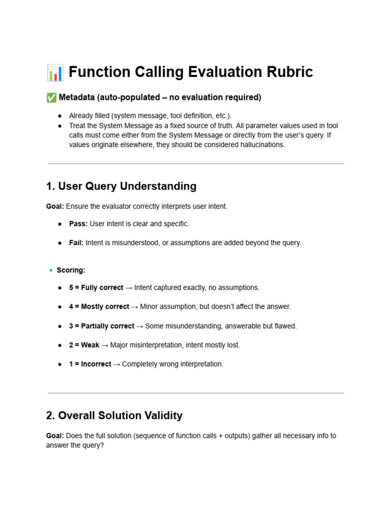 ? Function Calling Evaluation Playbook | PDF | Computing | Software ...