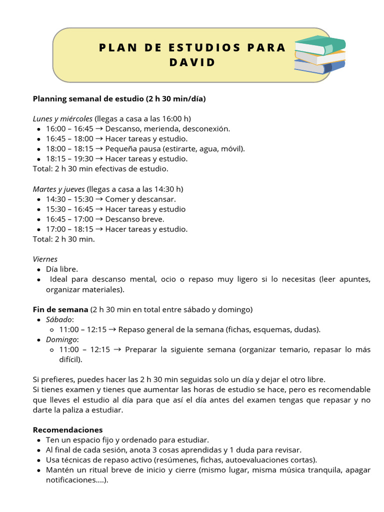 Plan de Estudios | PDF