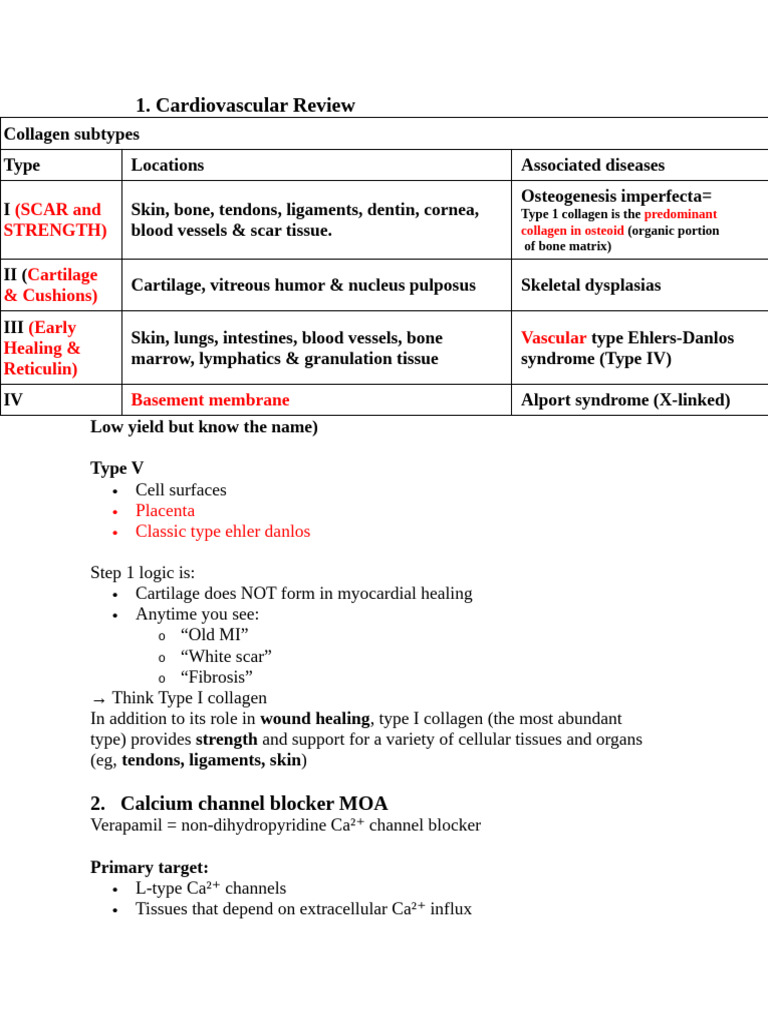Cardiovascular Review For STEP1 | PDF | Heart | Pulse