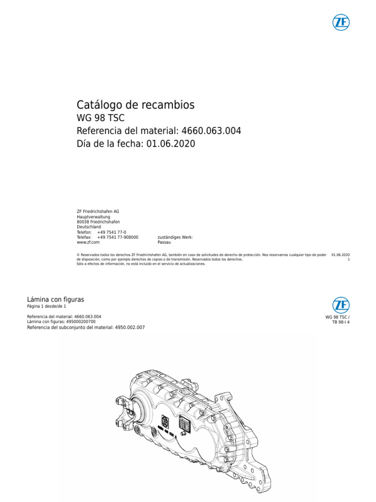 Transmision ZF 4660 063 004 CATALOGO | PDF | Tecnologías automotrices ...