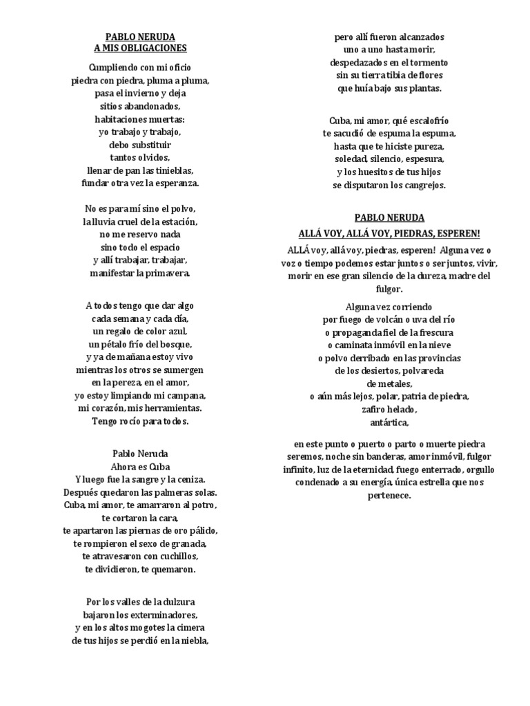 20 Poemas de Pablo Neruda | PDF | Aves | Naturaleza