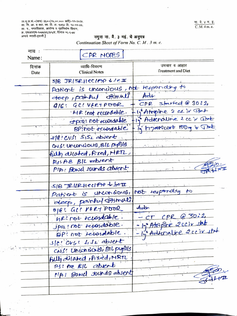 CPR Notes | PDF
