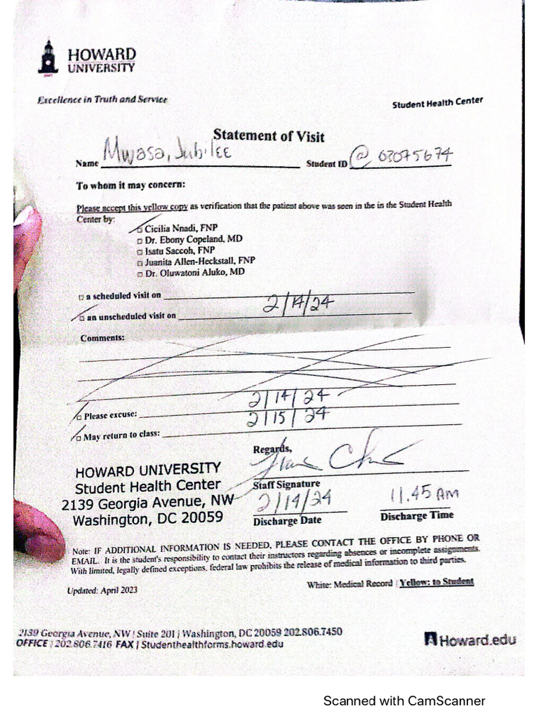 Doctors Note | PDF