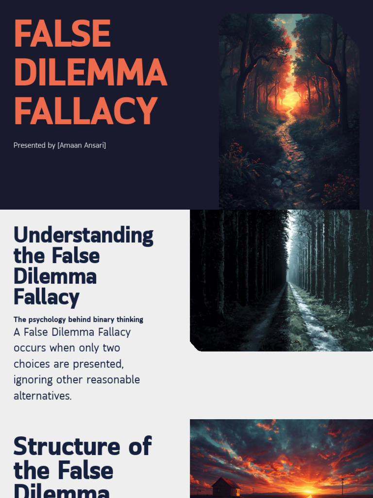 Presentation - False Dilemma Fallacy - 20260202 - 153026 - 0000 | PDF