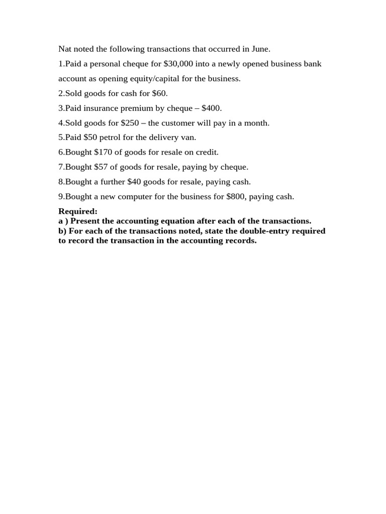 Double Entry | PDF