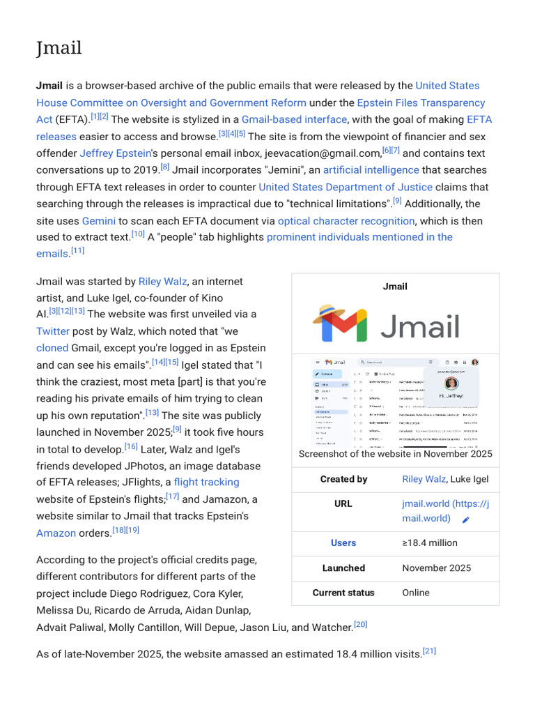 Jmail As Arxhic | PDF | Websites | Cyberspace