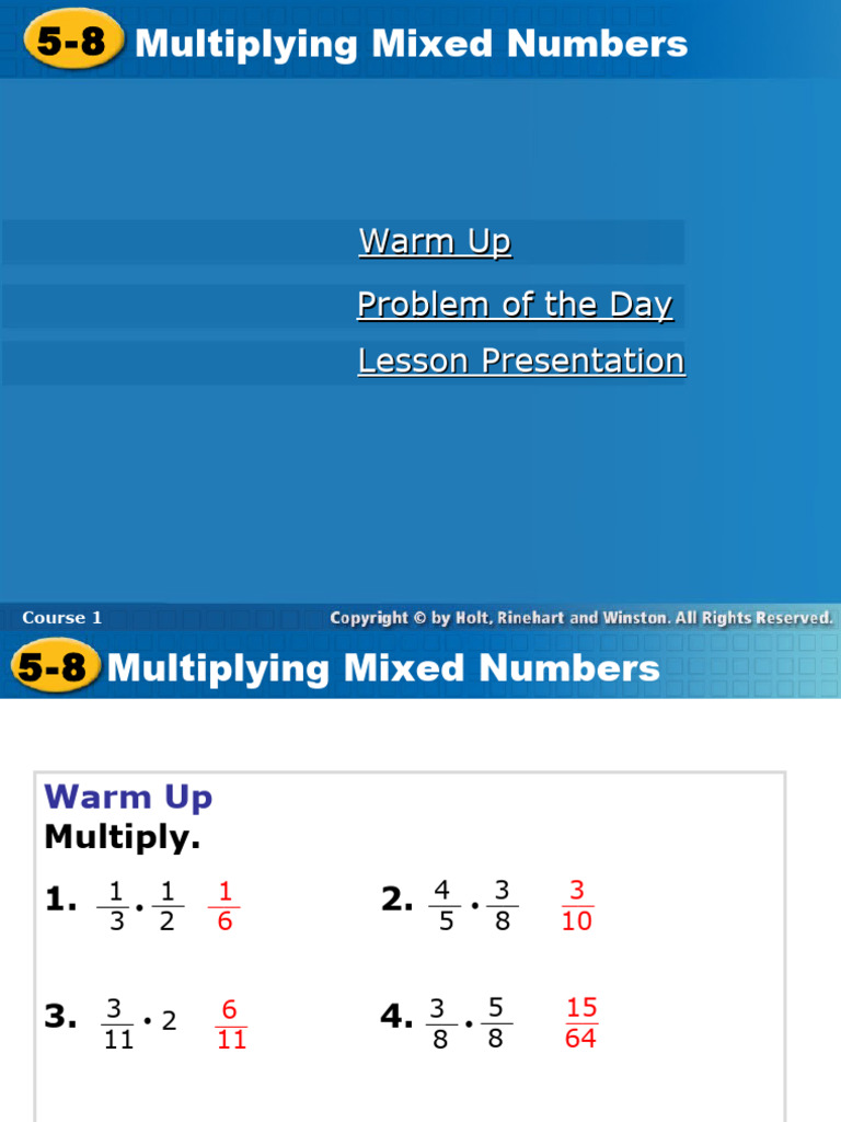 Multiplyingmixednumbers 101115105426 Phpapp01 | PDF | Elementary ...