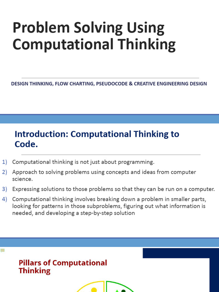 Problem Solving Using CT | PDF | Algorithms | Pattern Recognition