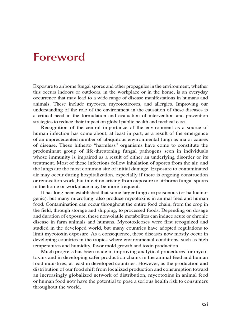 Foreword 2016 Environmental Mycology in Public Health | PDF | Mycotoxin ...
