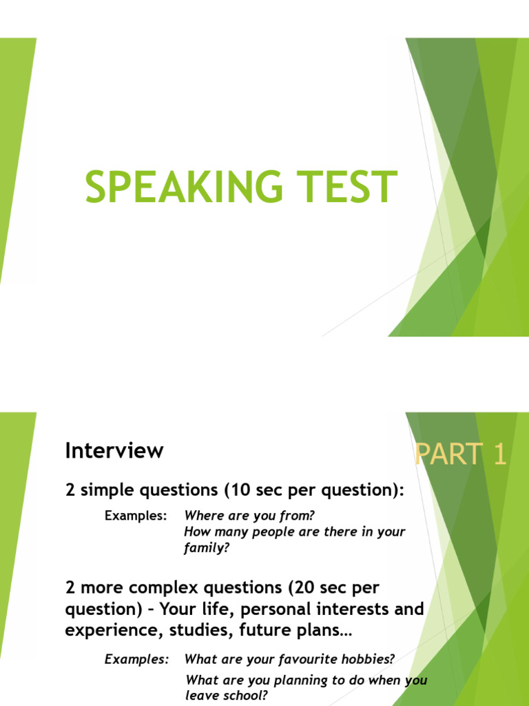Speaking Test - Linguaskill | PDF