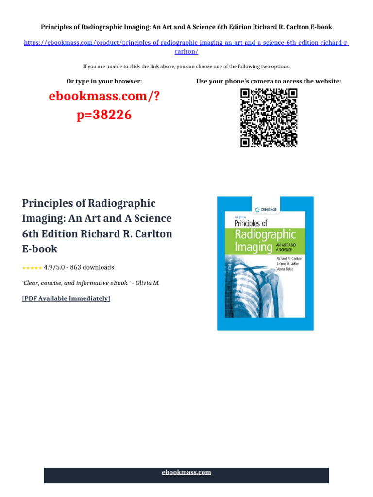 Principles of Radiographic Imaging: An Art and A Science 6th Edition ...