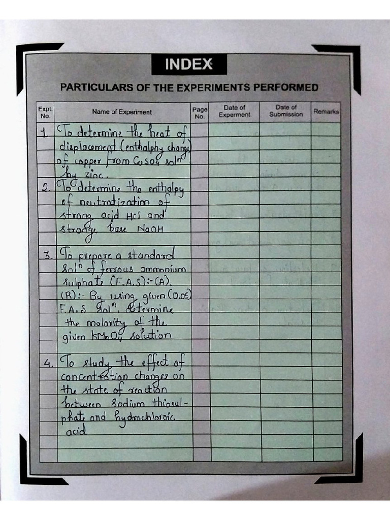 12th Chemistry Journal Note | PDF