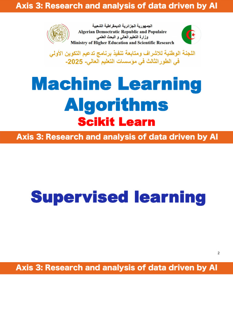 Axe III - Lecture 5 - Machine - Learning - Algorithms | PDF | Support ...