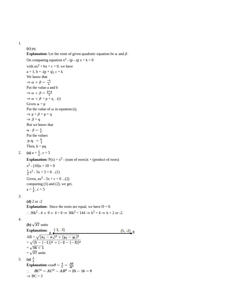 10th Math Basic Paper 4 SN Ans Key | PDF | Sphere | Area