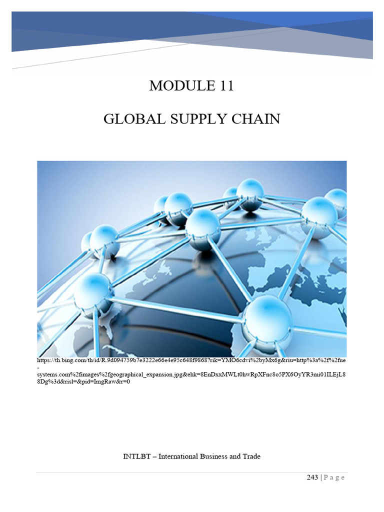 MODULE 11 Global Supply Chain | PDF | Supply Chain | Supply Chain ...