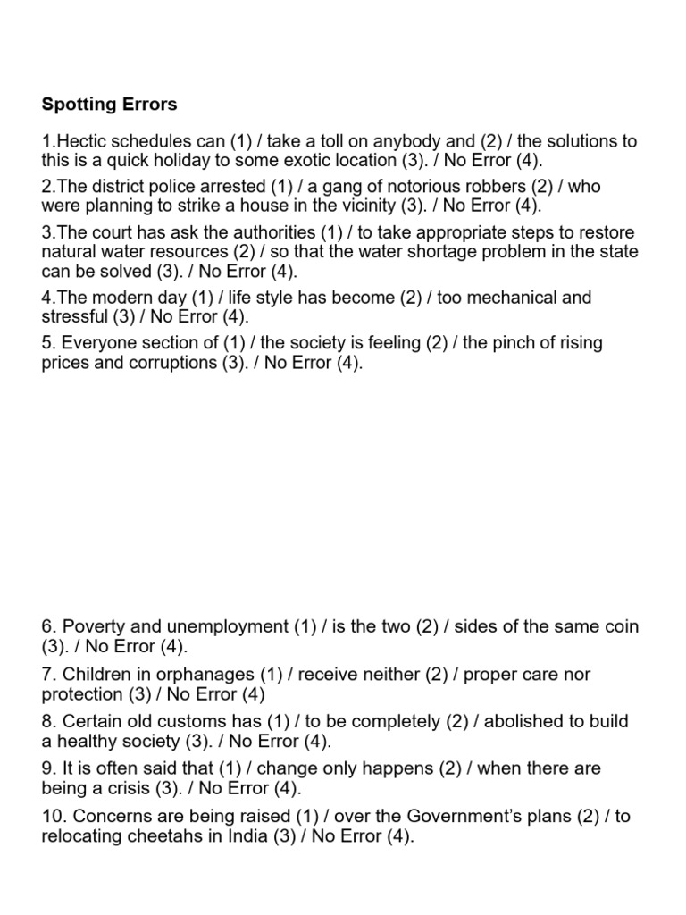 Spotting Error Full | PDF