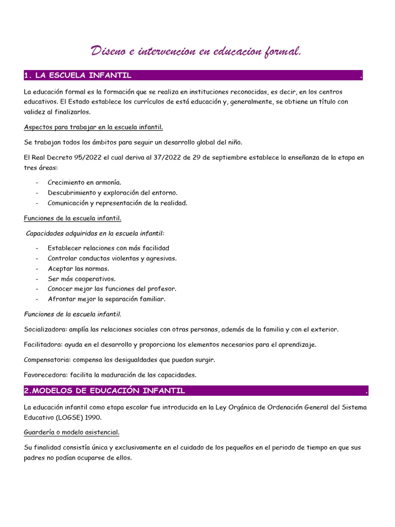Unidad 3 J Didáctica | PDF | Educación de la primera infancia | Plan de ...
