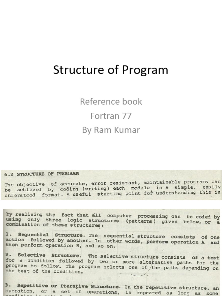 6 (A) Structure of Program (Sequential Structure) | PDF