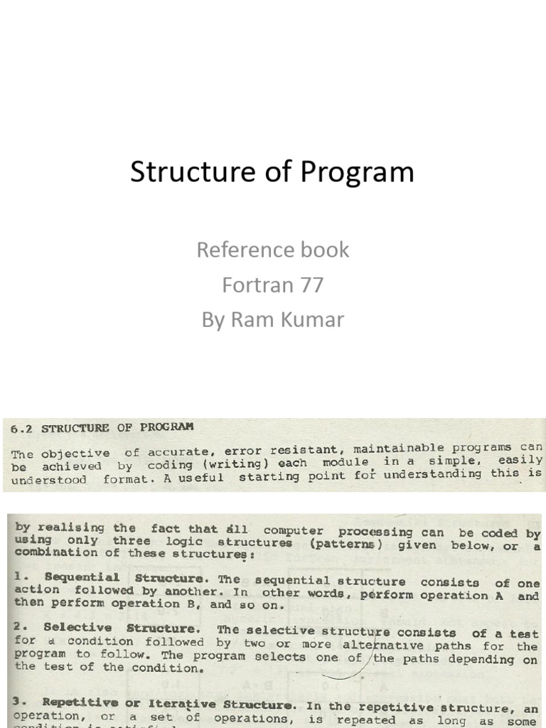 6 (B) Structure of Program (Selective Structure) | PDF