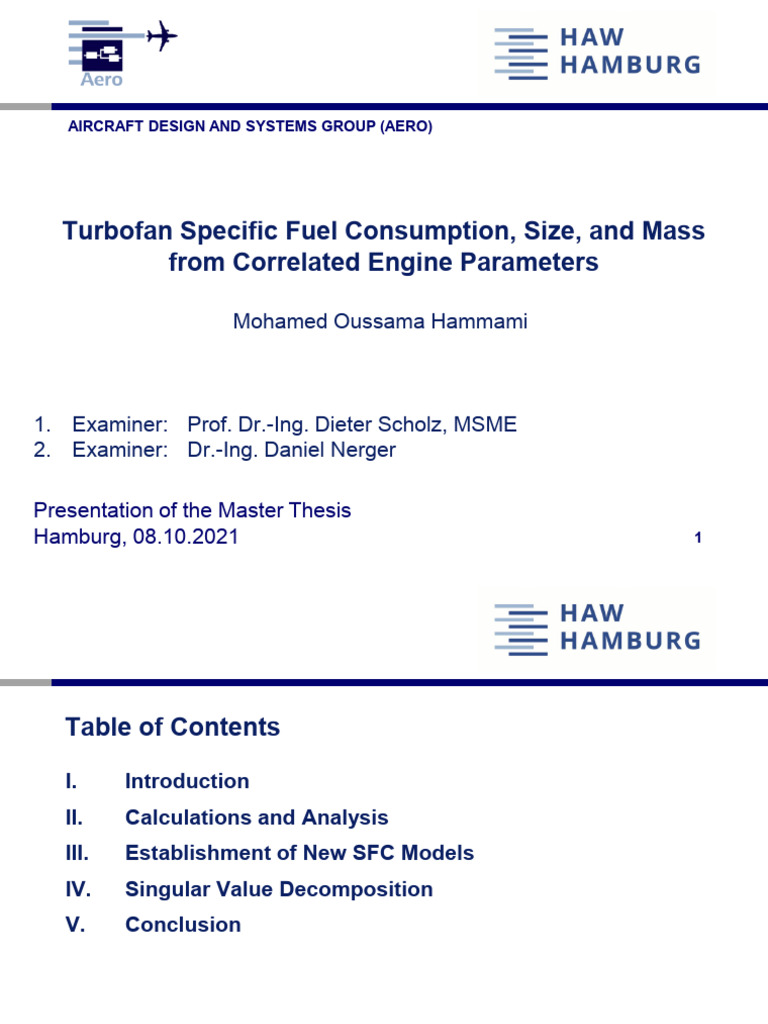 Turbofan Specific Fuel Consumption, Size, and Mass From Correlated ...