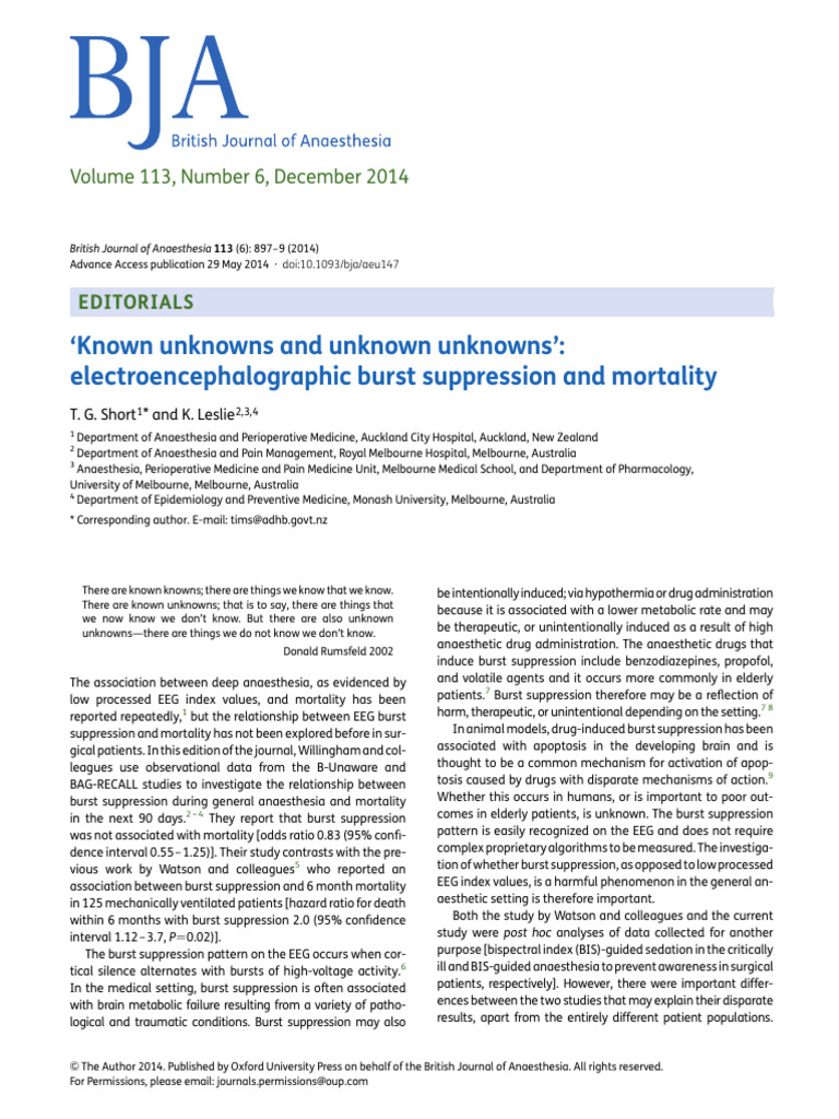 Known Unknowns and Unknown Unknowns' Electroence | PDF | Cancer ...