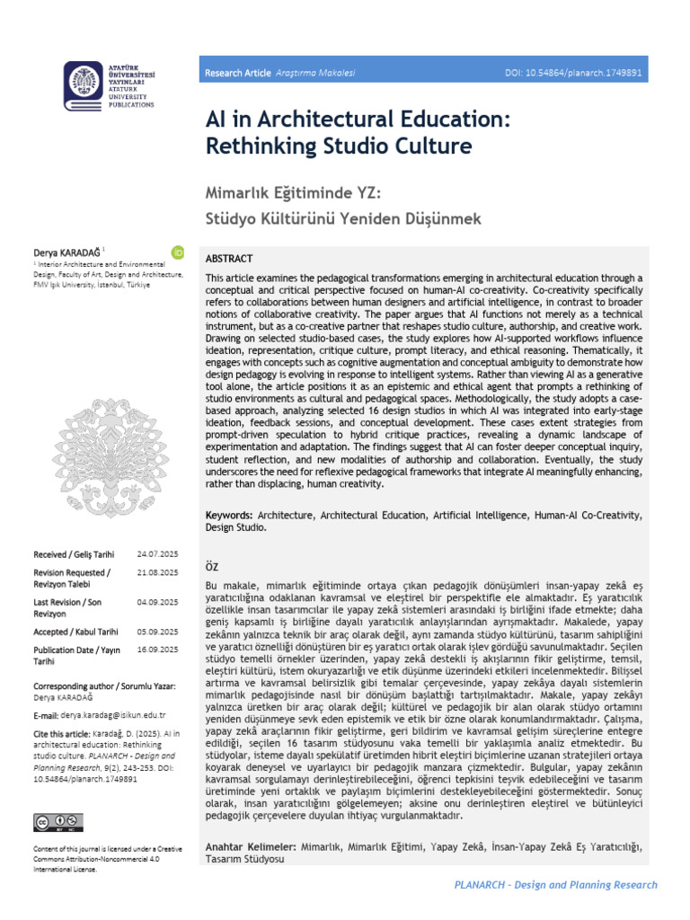 AI in Architectural Education | PDF | Artificial Intelligence ...
