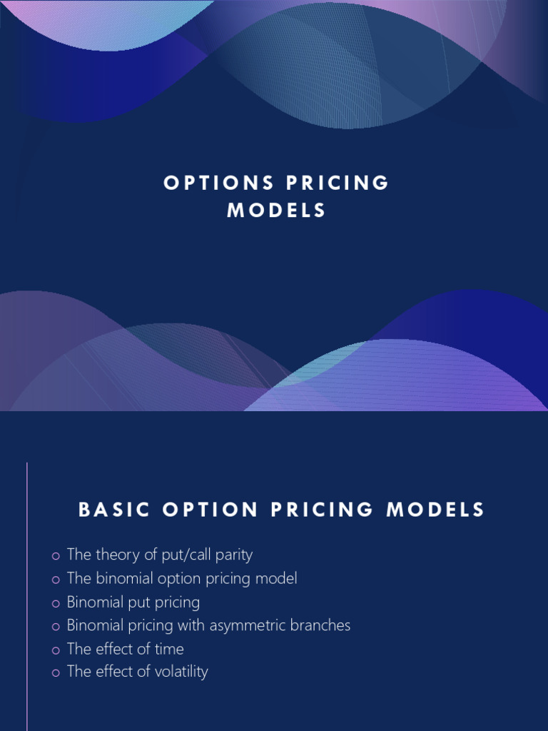 Options Pricing Models | PDF | Option (Finance) | Arbitrage