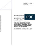 As 2360.1.1-1993 Measurement of Fluid Flow in Closed Conduits Pressure Differential Methods - Measurement Usi