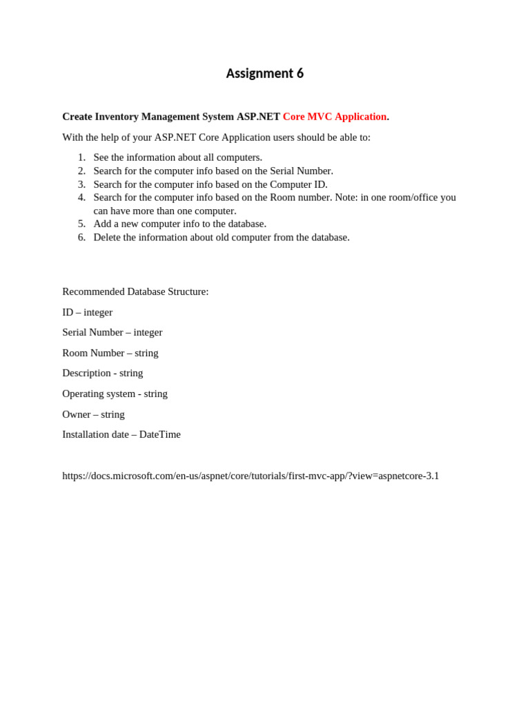 Assignment 6: Inventory Management System | PDF
