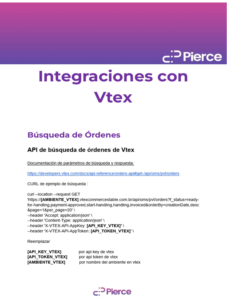 Integraciones - Con - VTex - Pierce - Commerce (1) - Compressed | PDF ...