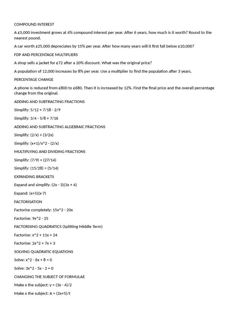 Compound Interest | PDF