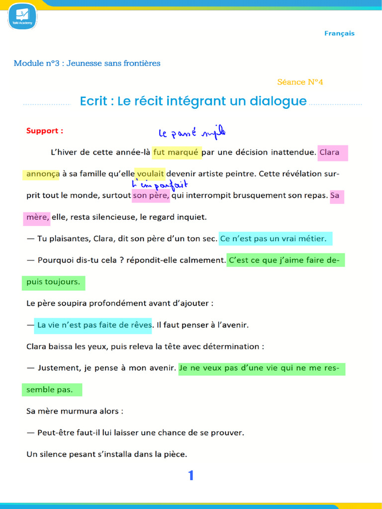 696f96f56f23d - Ecrit Le Récit Intégrant Un Dialogue | PDF
