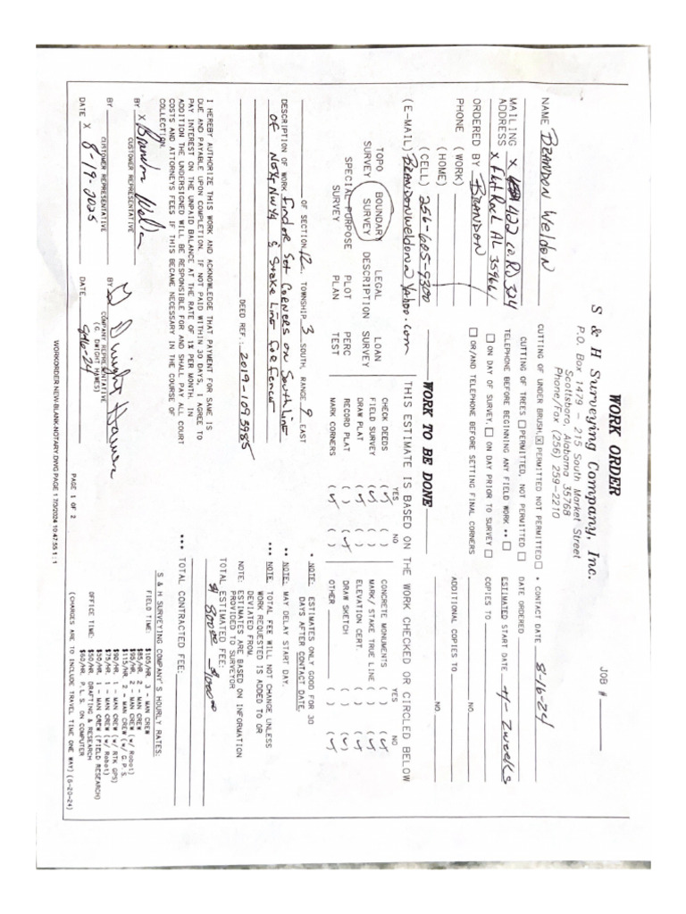 Work Order | PDF