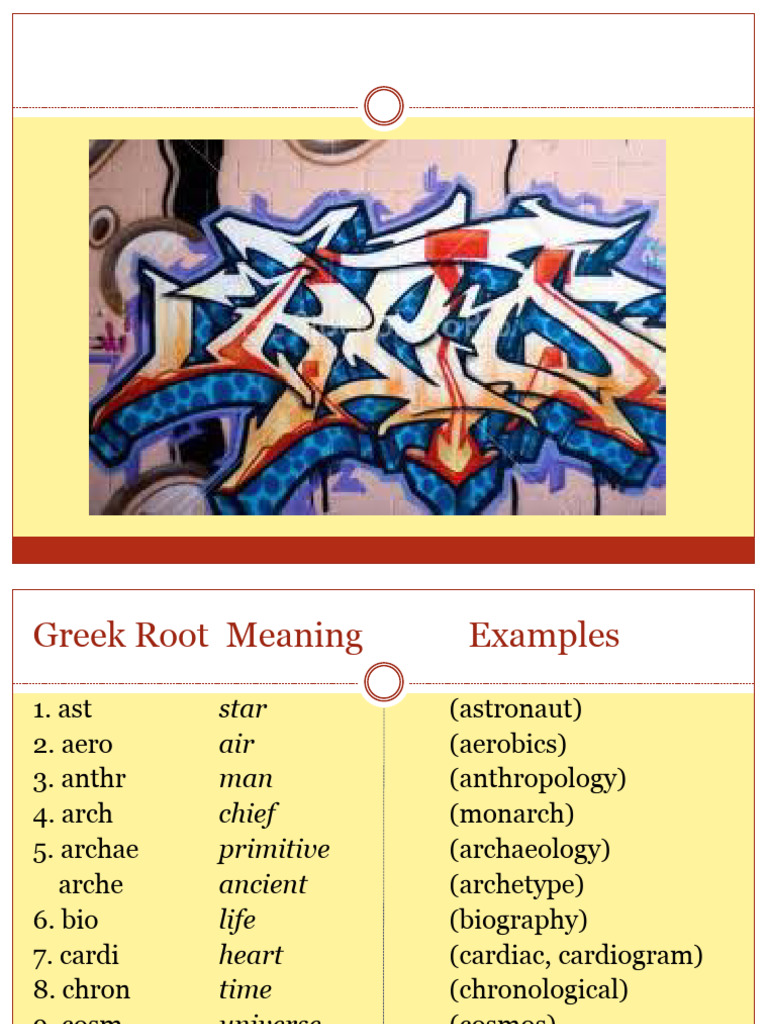 Greek Roots Notes | PDF