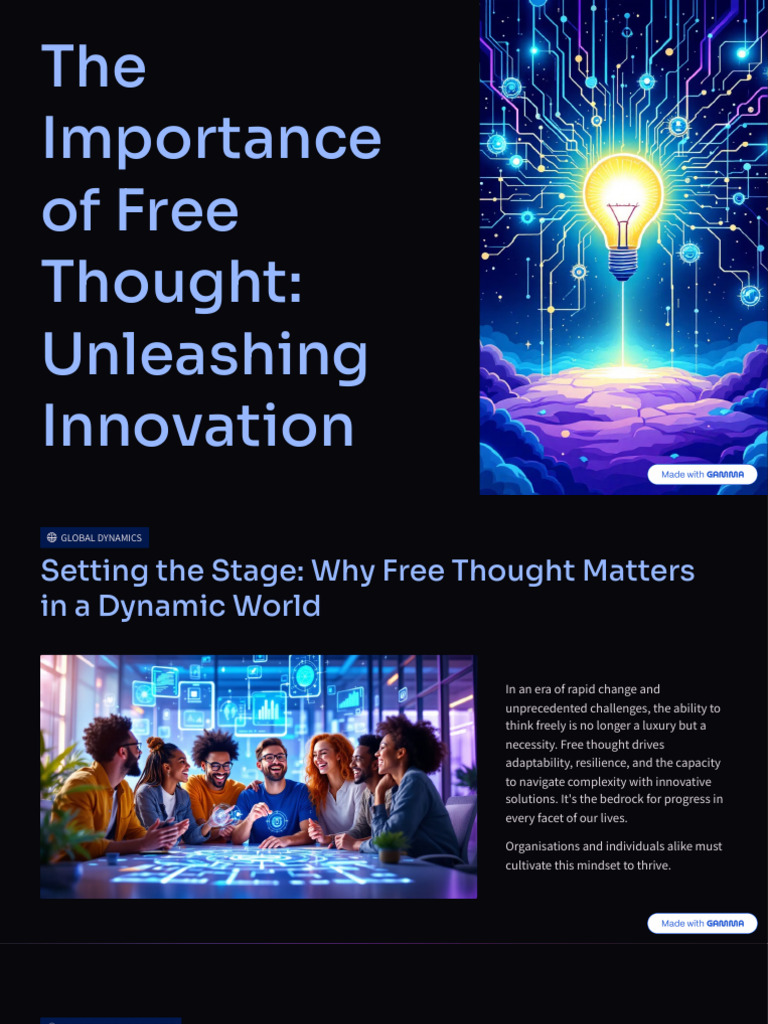 The Importance of Free Thought Unleashing Innovation | PDF ...