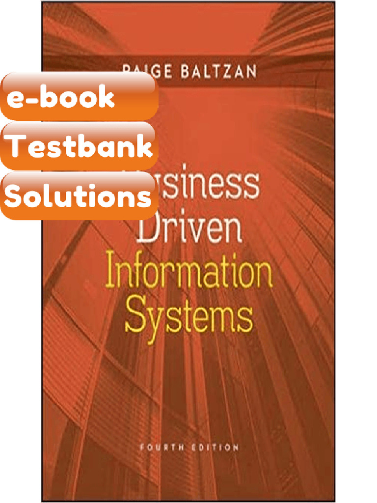 Testbank Business Driven Information Systems 4th Edition by Paige ...