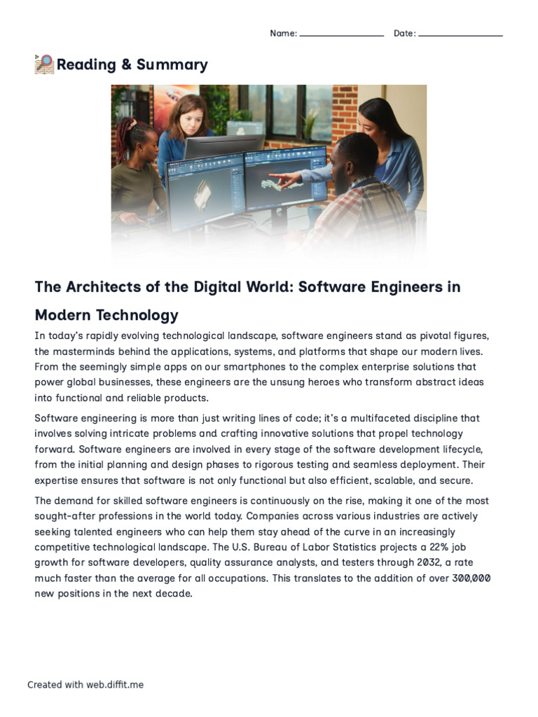 Software Engineers Architects of The Digital World | PDF | Software ...
