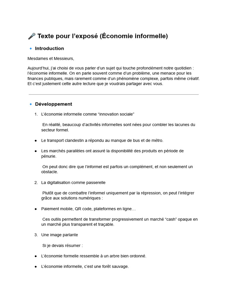 Economi Informelle | PDF