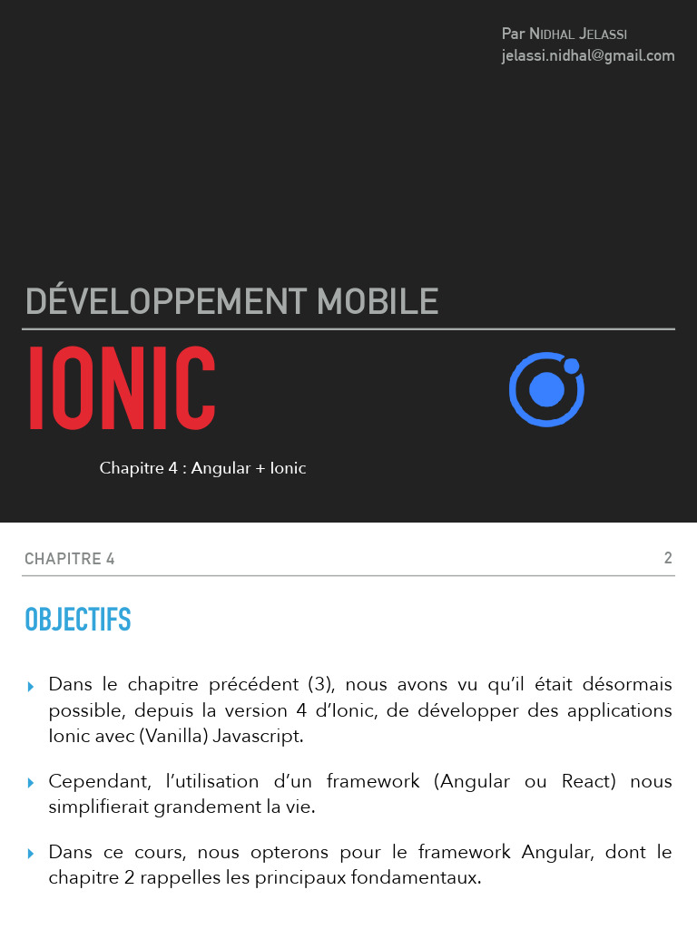 Chapitre 4 Angular Ionic-1 | PDF | Menu (Informatique) | Logiciel Web